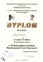 IX Wojewódzki Festiwal Współczesnych Form Tanecznych - Puławy