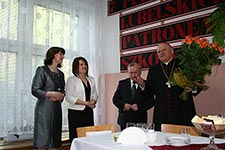 Zespół Szkół w Cycowie odwiedził Biskup Pomocniczy Archidiecezji Lubelskiej ks. prof. Józef  Wróbel
