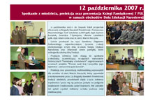 Współpraca szkoły z 7 Dywizjonem Ułanów Lubelskich 1996 – 2016