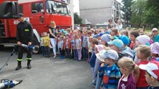 Wizyta przedszkolaków w Ochotniczej Straży Pożarnej