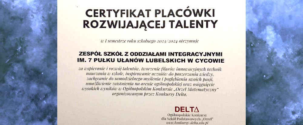 Laureaci konkursu ogólnopolskiego „ORZEŁ MATEMATYCZNY”