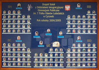 Absolwenci Gimnazjum Publicznego w Cycowie z roku szkolnego 2004/2005
