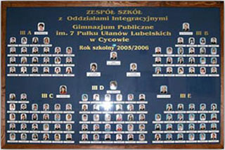 Absolwenci Gimnazjum Publicznego w Cycowie z roku szkolnego 2005/2006
