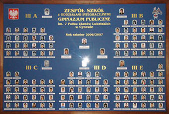 Absolwenci Gimnazjum Publicznego w Cycowie z roku szkolnego 2006/2007