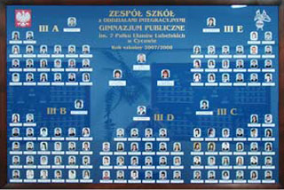 Absolwenci Gimnazjum Publicznego w Cycowie z roku szkolnego 2007/2008