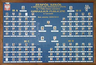 Absolwenci Gimnazjum Publicznego w Cycowie z roku szkolnego 2009/2010