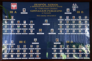 Absolwenci Gimnazjum Publicznego w Cycowie z roku szkolnego 2012/2013