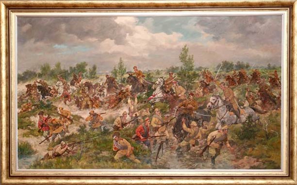 Fotokopia obrazu: E.Mesjasz, 7 Pułk Ułanów Lubelskich w bitwie cycowskiej 16 VIII 1920 r.