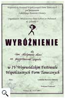 IV Wojewódzki Festiwal Współczesnych Form Tanecznych w Puławach