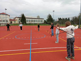 Pierwsze zajęcia NORDIC WALKING dla uczniów Zespołu Szkół w Cycowie