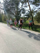 Pierwsze zajęcia NORDIC WALKING dla uczniów Zespołu Szkół w Cycowie