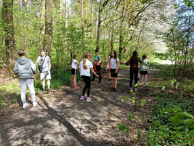 Pierwsze zajęcia NORDIC WALKING dla uczniów Zespołu Szkół w Cycowie