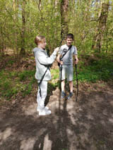 Pierwsze zajęcia NORDIC WALKING dla uczniów Zespołu Szkół w Cycowie