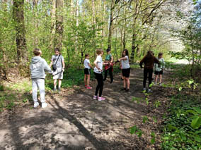 Pierwsze zajęcia NORDIC WALKING dla uczniów Zespołu Szkół w Cycowie