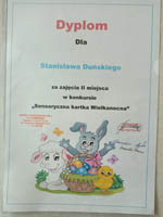 Sukces w konkursie „Sensoryczna kartka Wielkanocna” organizowanym przez Szkołę Podstawową nr 1 w Głębokiem
