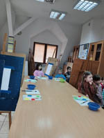 Wizyta przedszkolaków z Punktu Przedszkolnego w Kopinie w Banku Spółdzielczym i Gminnym Domu Kultury w Cycowie