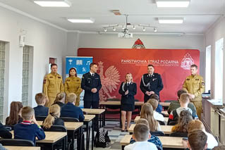 Na podium w etapie powiatowym Ogólnopolskiego Turnieju Wiedzy Pożarniczej „Młodzież Zapobiega Pożarom”