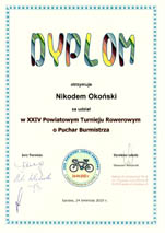 XXIV Powiatowy Turniej Rowerowy o Puchar Burmistrza