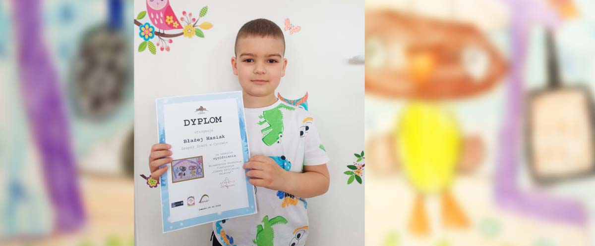 Sukces Błażeja w konkursie plastycznym