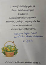 Podziękowanie od Żołnierzy za kartki wielkanocne