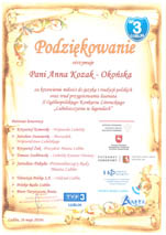 Weronika Grzesiak – uczennica kl. VI A- laureatką X Ogólnopolskiego Konkursu Literackiego „Lubelszczyzna w legendach”