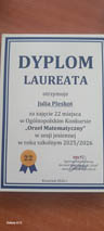 Laureaci Ogólnopolskiego Konkursu „Orzeł Matematyczny”