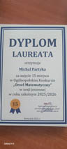 Laureaci Ogólnopolskiego Konkursu „Orzeł Matematyczny”
