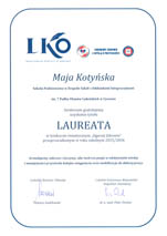 Maja Kotyńska i Alicja Widzińska – laureaci konkursu tematycznego „Ogarnij zdrowie” organizowanego przez Lubelskiego Kuratora Oświaty